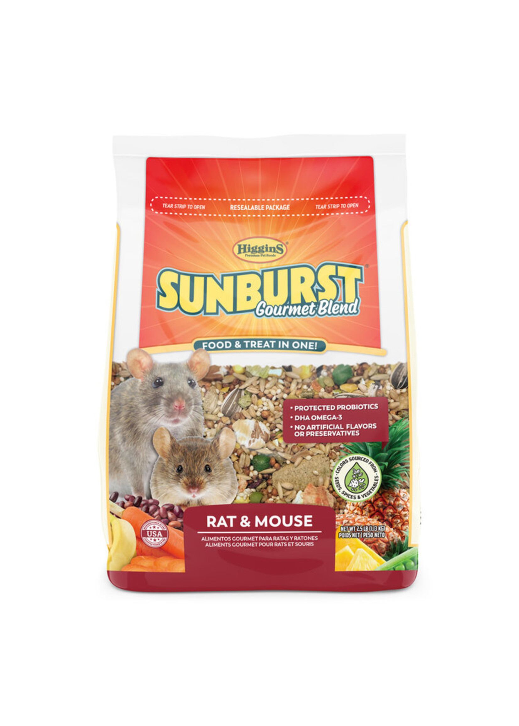 Versele-Laga Higgins HIGGINS SUNBURST GOURMET BLEND RAT & MOUSE 2.5LBS
