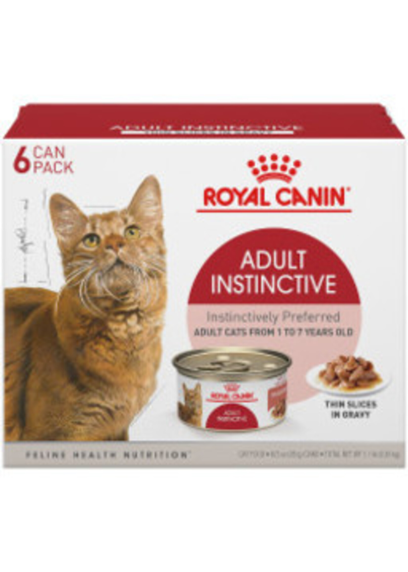 Royal Canin Royal Canin Adult Instinctive Thin Slices in Gravy Wet Cat Food - 3 Oz Cans, Case of 24