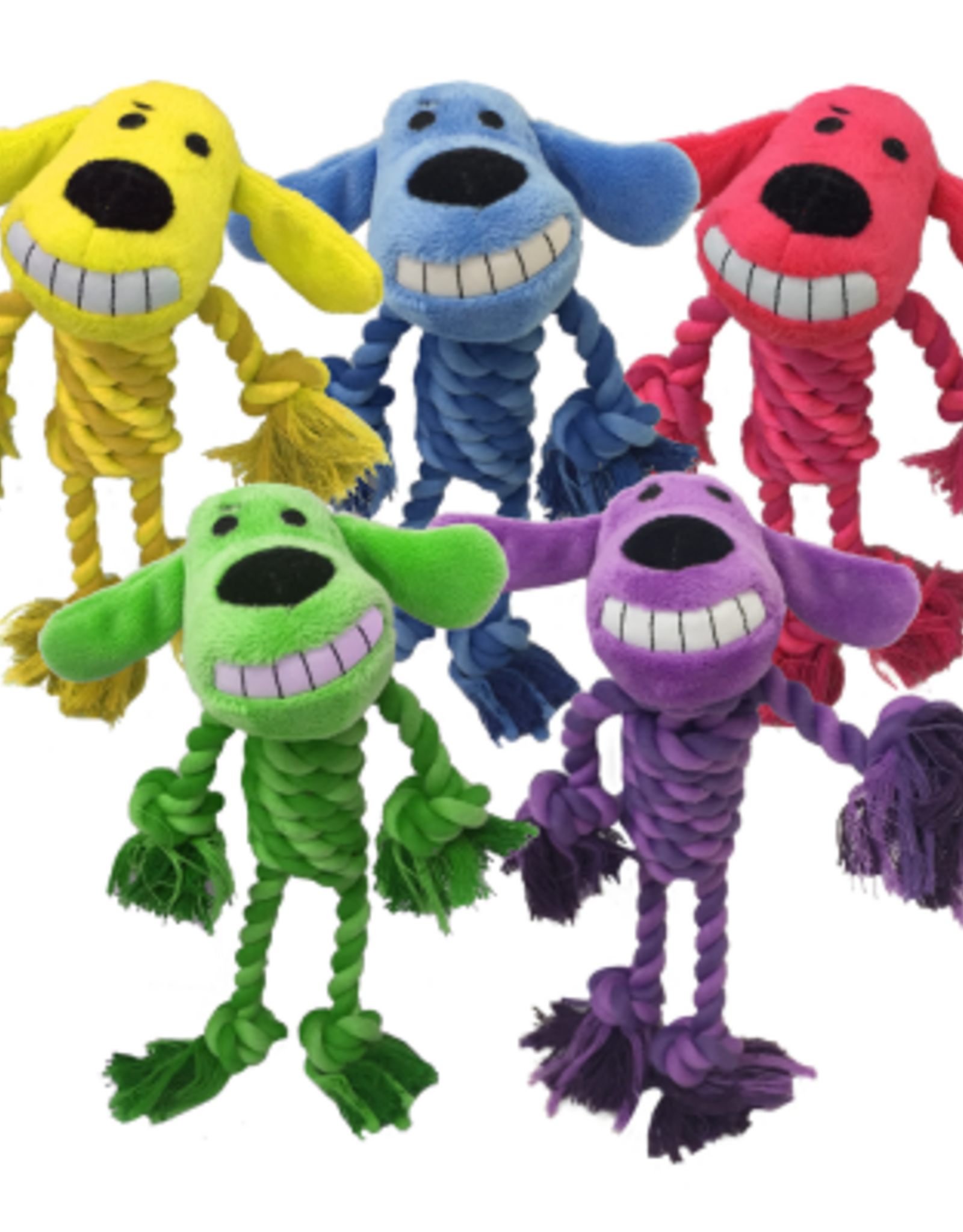 Multipet Multipet Loofa Dog Toy w/ Rope Body  Assorted  1 Each/11 in