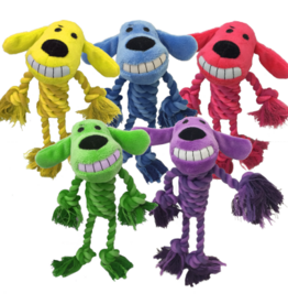 Multipet Multipet Loofa Dog Toy w/ Rope Body  Assorted  1 Each/11 in