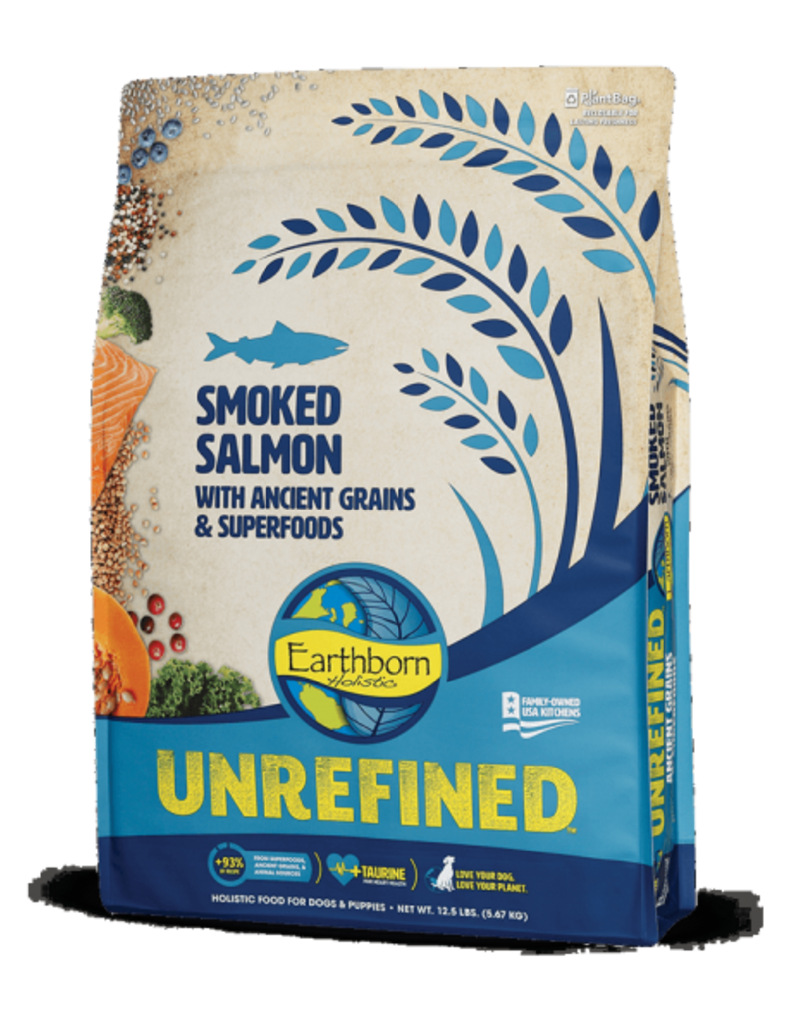 Earthborn Holistic EARTHBORN DOG UNREFINED ANCIENT GRAINS SMOKED SALMON 25LBS