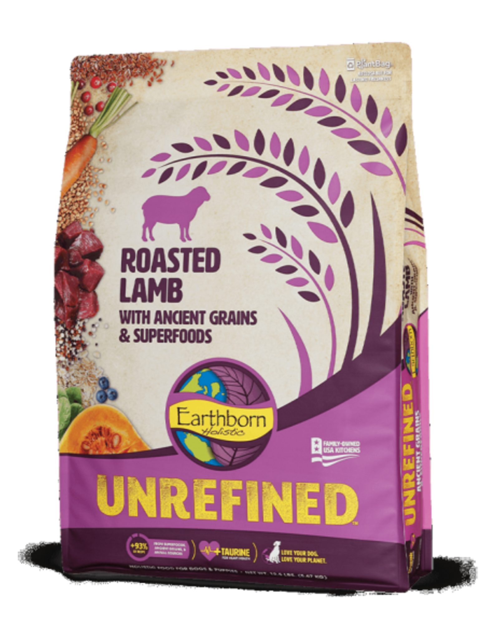 Earthborn Holistic EARTHBORN DOG UNREFINED ANCIENT GRAINS ROASTED LAMB 25LBS