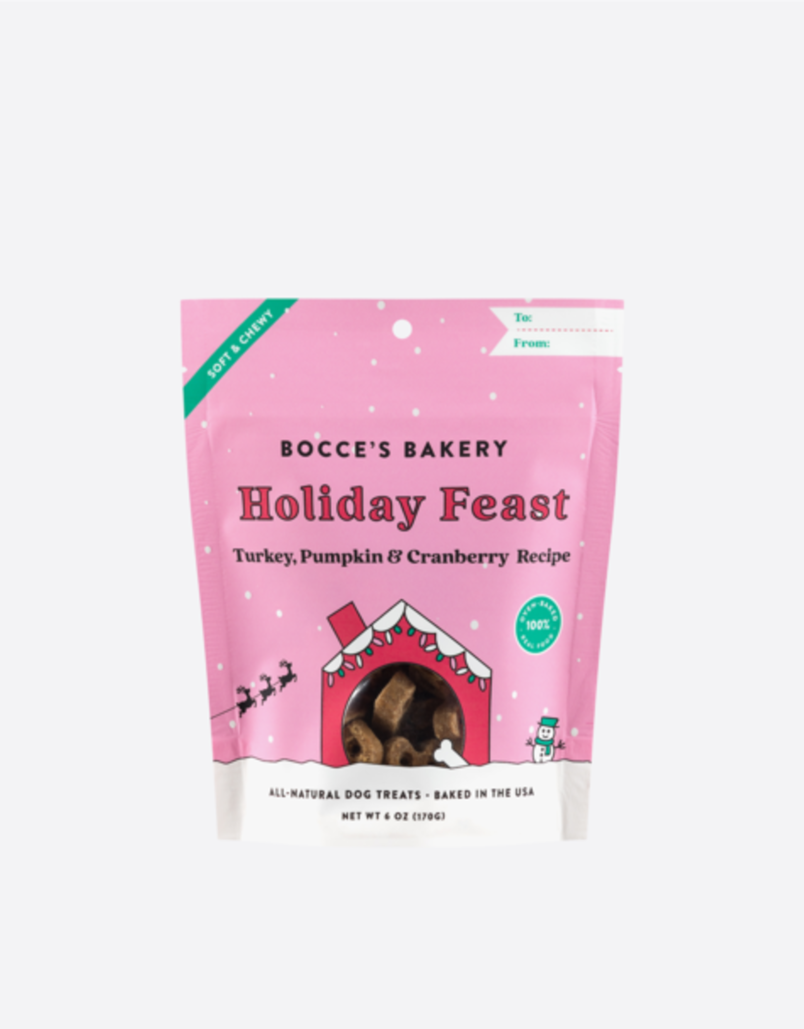 BOCCE'S BAKERY BOCCE'S BAKERY DOG SOFT & CHEWY HOLIDAY  6OZ