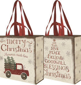 PRIMITIVES BY KATHY MARKET TOTE - MERRY CHRISTMAS