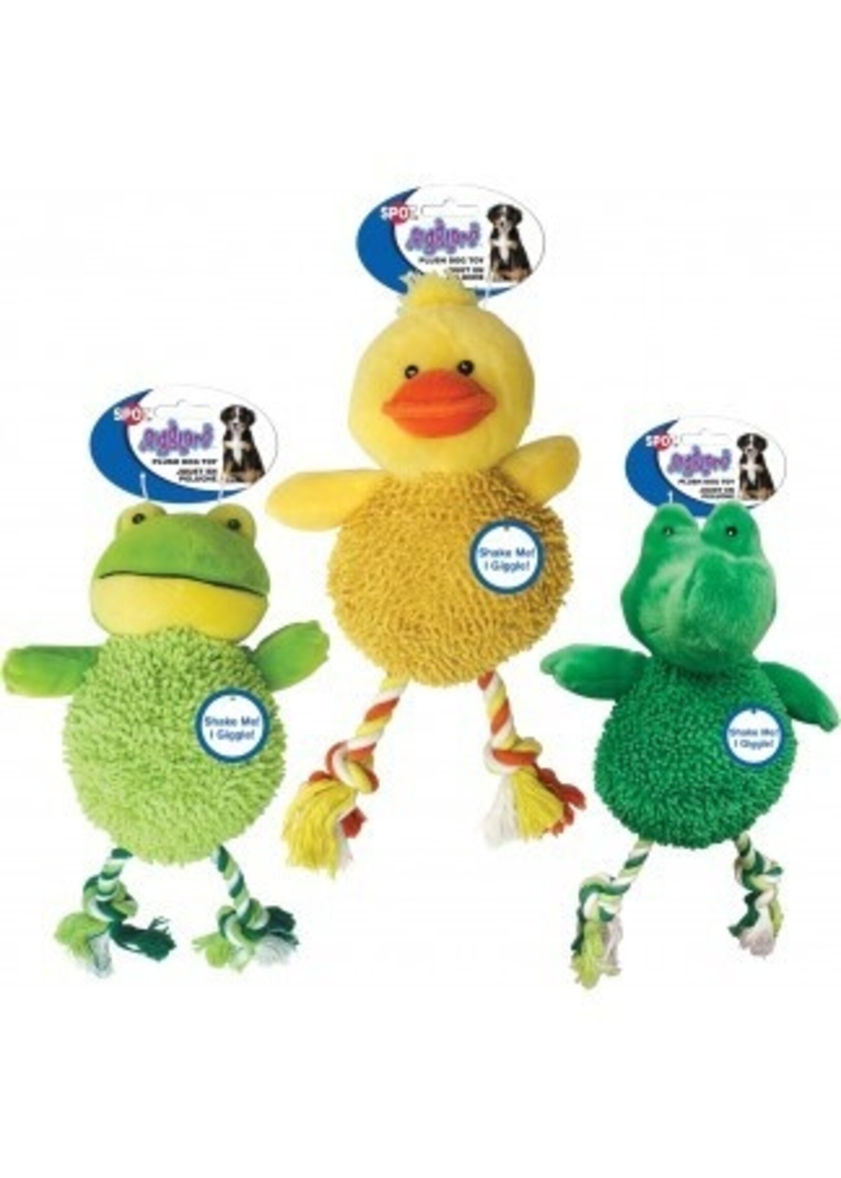 Ethical Pet Spot Giggler Plush Water Critter Plush Dog Toy- Assorted 12