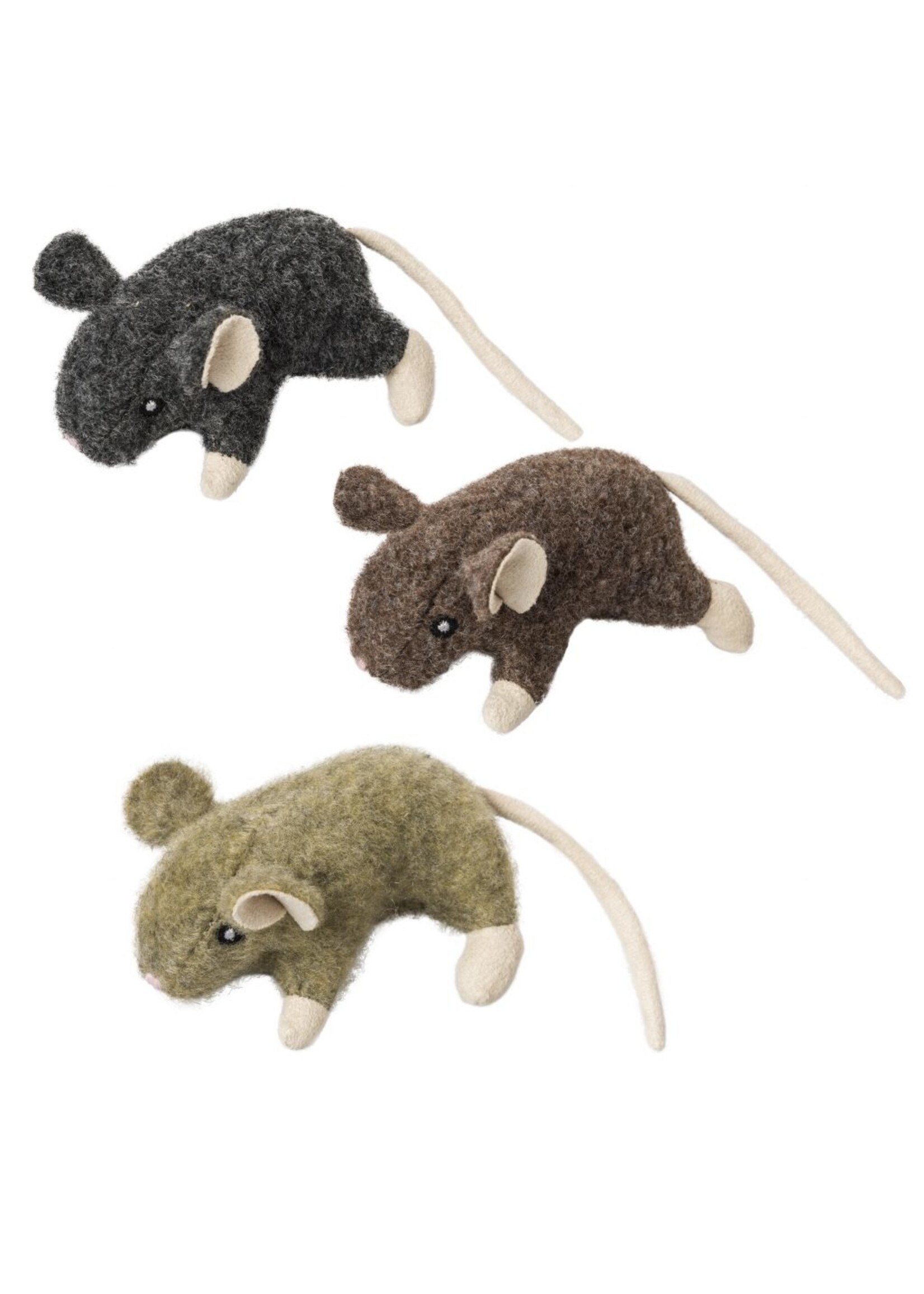 Ethical Pet Spot 3.5 in. Wool Mouse Catnip - Assorted