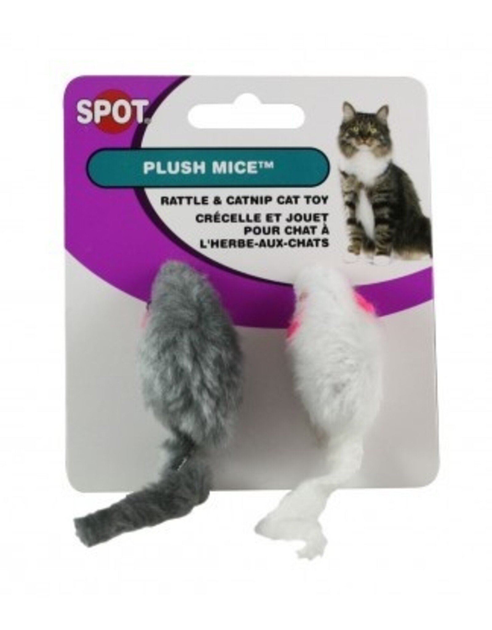 Ethical Pet Spot Plush Mice with Rattle & Catnip  2 Count