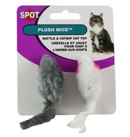 Ethical Pet Spot Plush Mice with Rattle & Catnip  2 Count