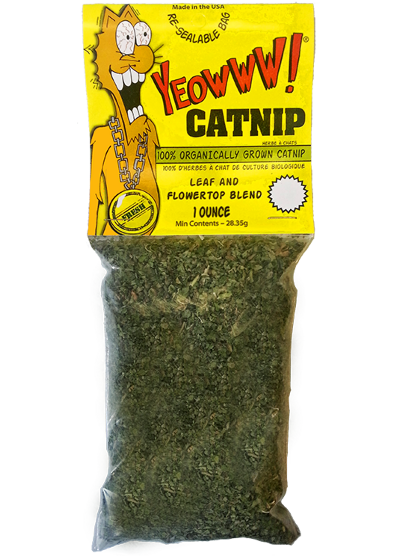 Yeowww! Yeowww! Catnip 100% Organically Grown Cat Treat 1 Oz