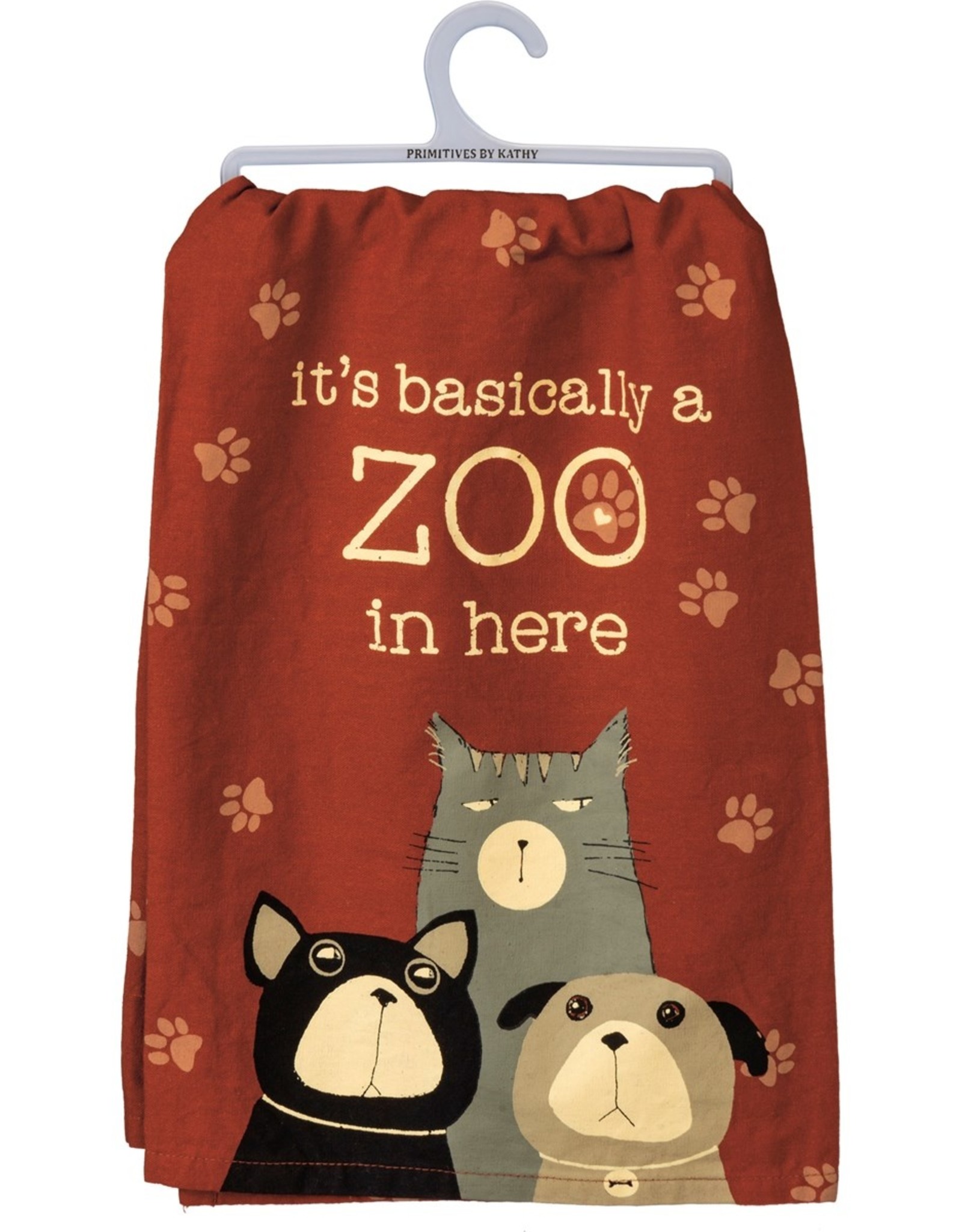 PRIMITIVES BY KATHY DISH TOWEL - ZOO IN HERE