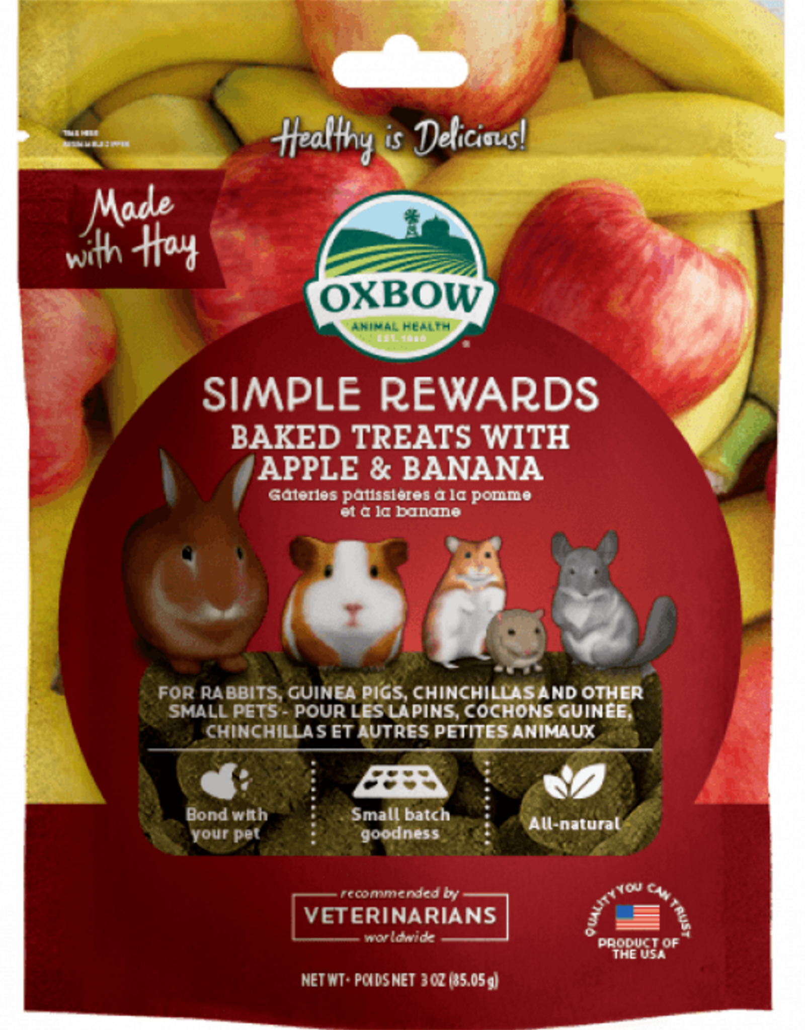 Oxbow OXBOW SIMPLE REWARD APPLE & BANANA 3OZ
