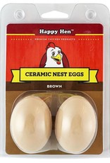 Durvet Happy Hen CERAMIC NEST EGGS WHITE 2 PACK