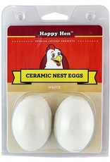 Durvet Happy Hen CERAMIC NEST EGGS WHITE 2 PACK