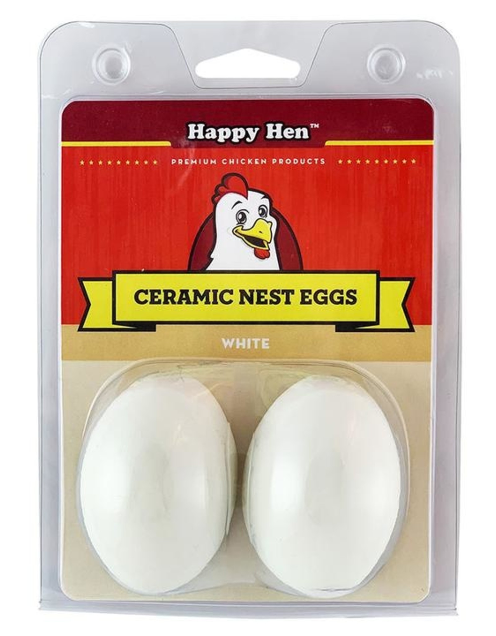 Durvet Happy Hen CERAMIC NEST EGGS WHITE 2 PACK