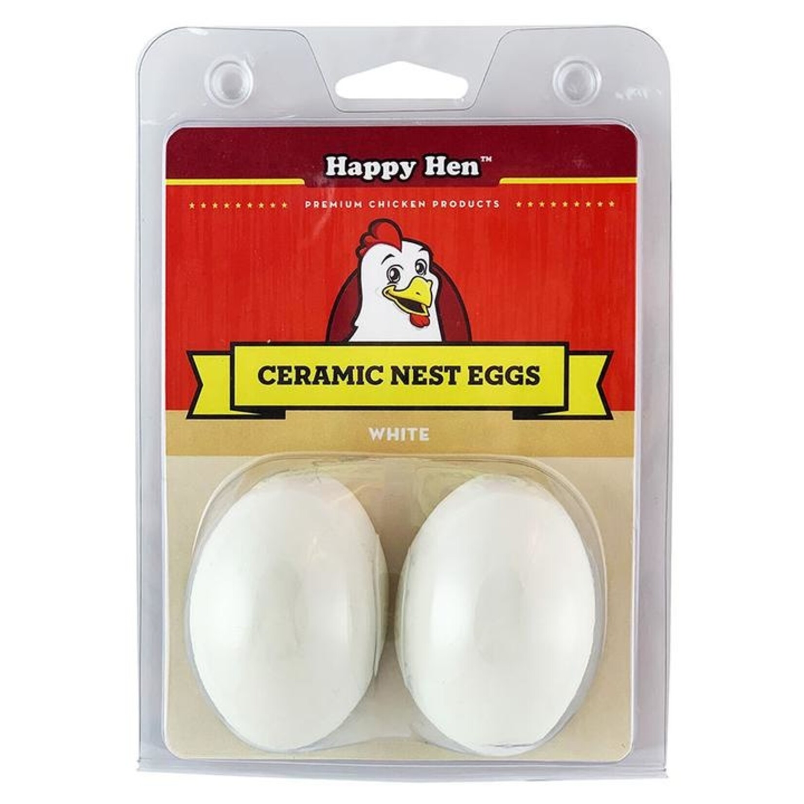 Durvet Happy Hen CERAMIC NEST EGGS WHITE 2 PACK