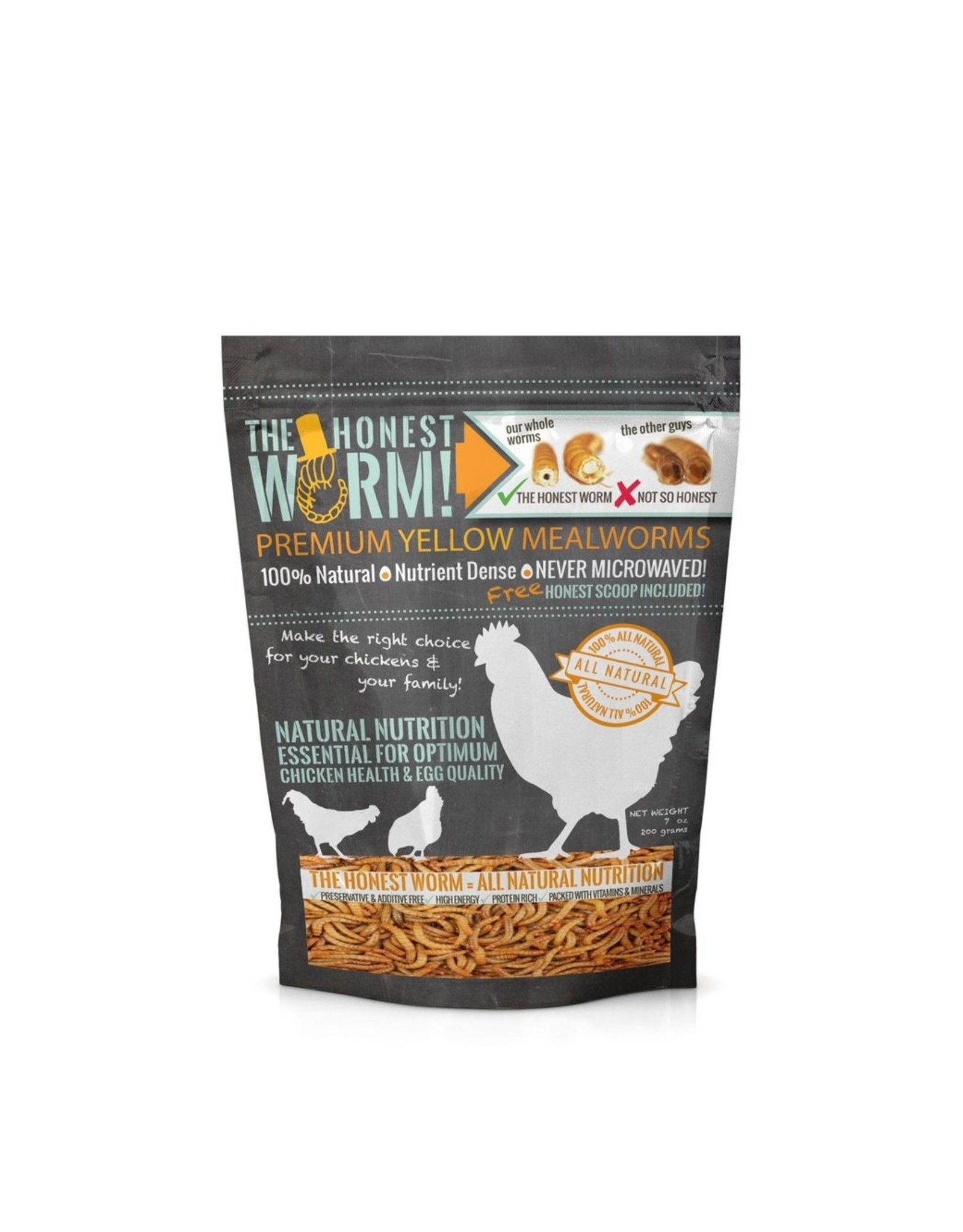 DAVE & MATTS CHICKEN STUFF THE HONEST WORM! FREEZE DRIED MEALWORMS 70Z