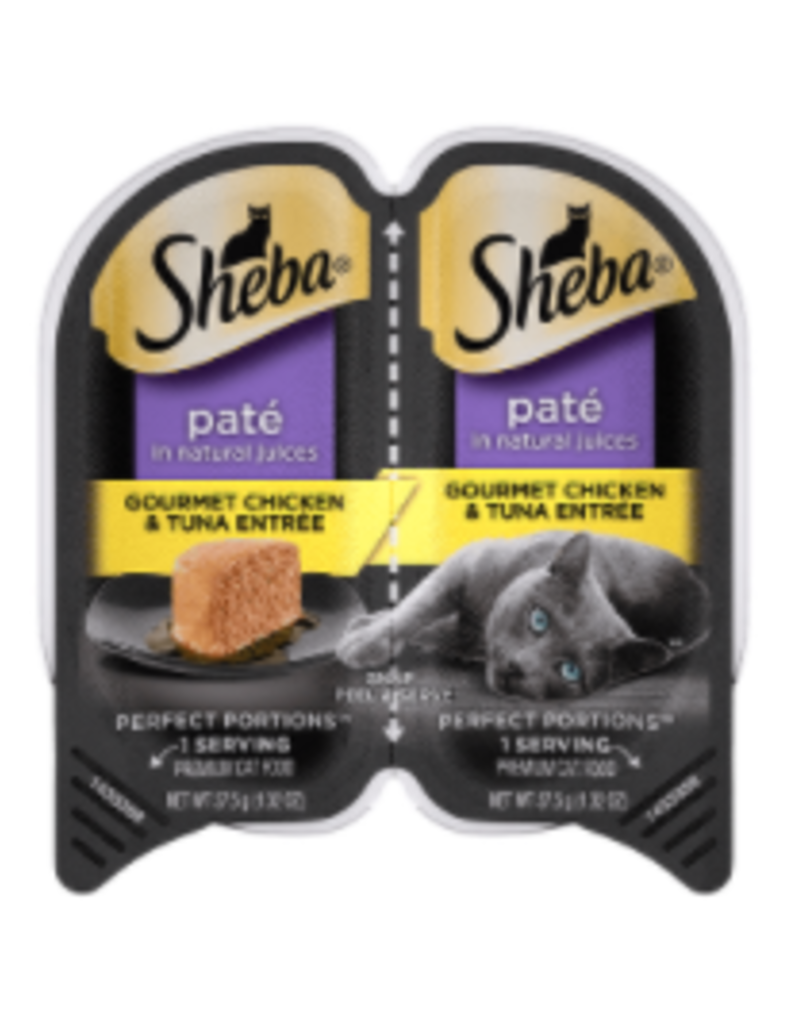 Sheba SHEBA PERFECT PORTIONS CHICKEN & TUNA PATE CUTS 2.6OZ CASE OF 24