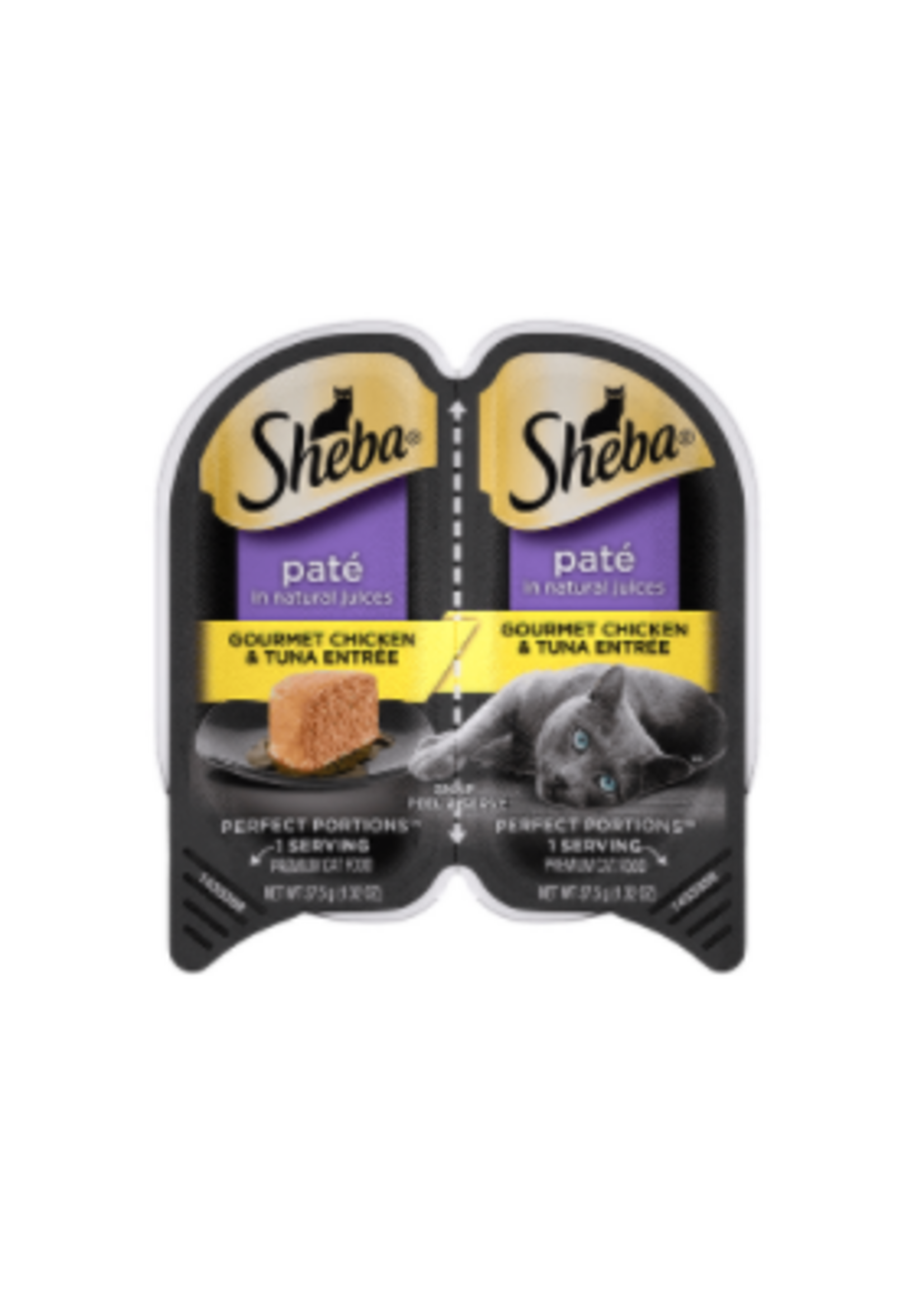Sheba SHEBA PERFECT PORTIONS CHICKEN & TUNA PATE CUTS 2.6OZ CASE OF 24