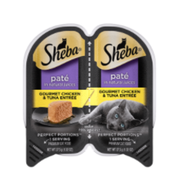 Sheba SHEBA PERFECT PORTIONS CHICKEN & TUNA PATE CUTS 2.6OZ CASE OF 24