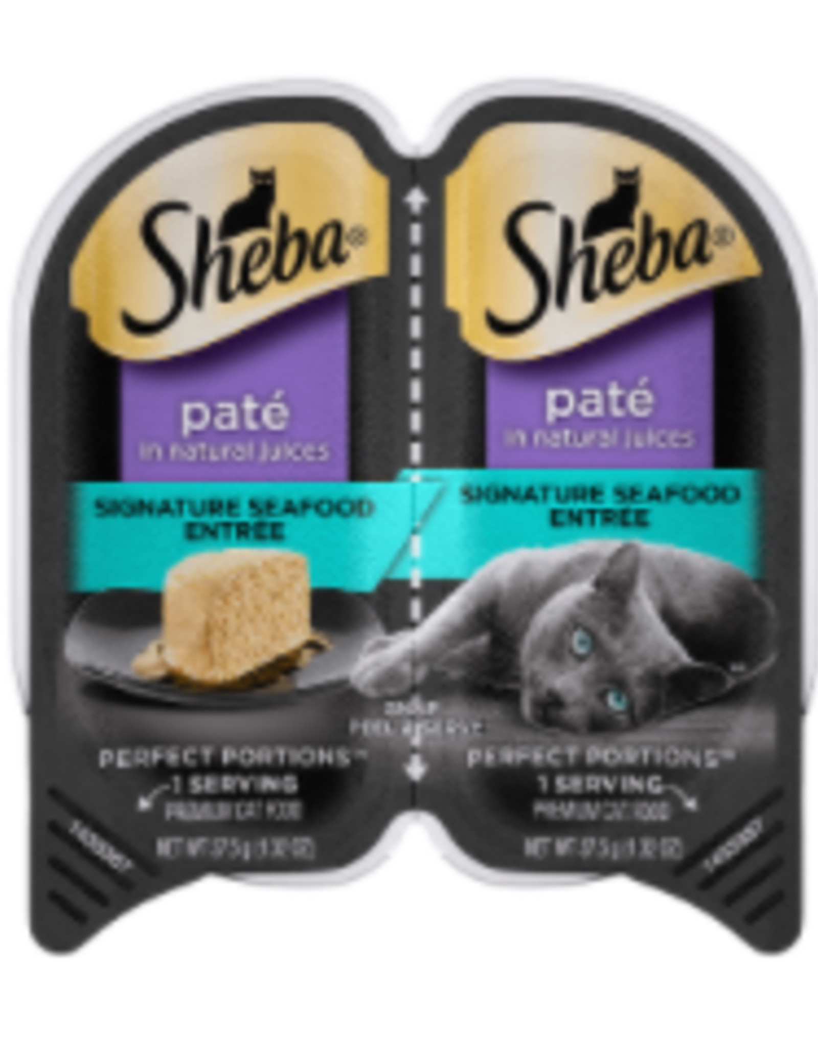 Sheba SHEBA PERFECT PORTIONS SEAFOOD CUTS IN GRAVY VARIETY 2.6OZ 2-12PK