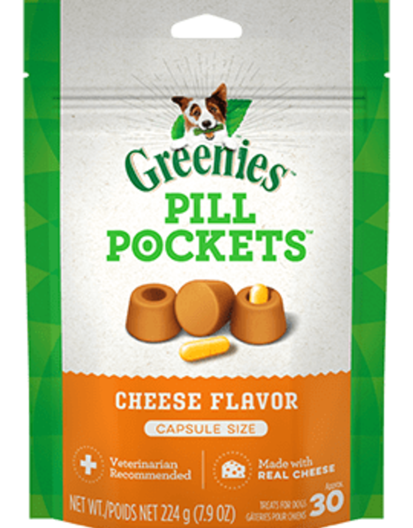 GREENIES GREENIES PILL POCKETS DOG CHEESE CAPSULE 7.9OZ