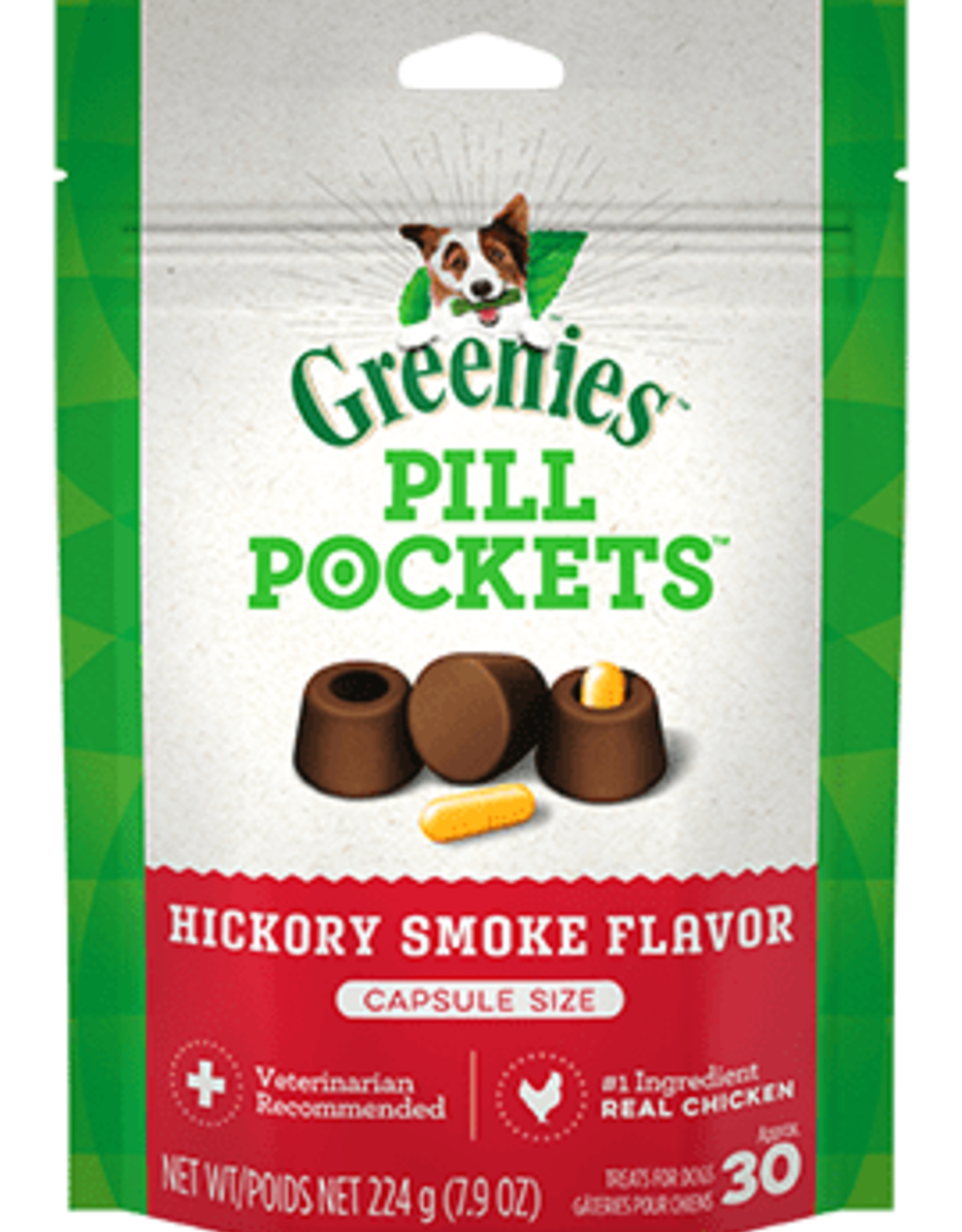 Greenies Greenies Pill Pockets Dog Treats Capsules Hickory Smoked - 7.9 oz (30 Treats)