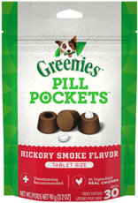 Greenies Greenies Pill Pockets Dog Treats Tablets Hickory Smoked - 3.2 oz (30 Treats)