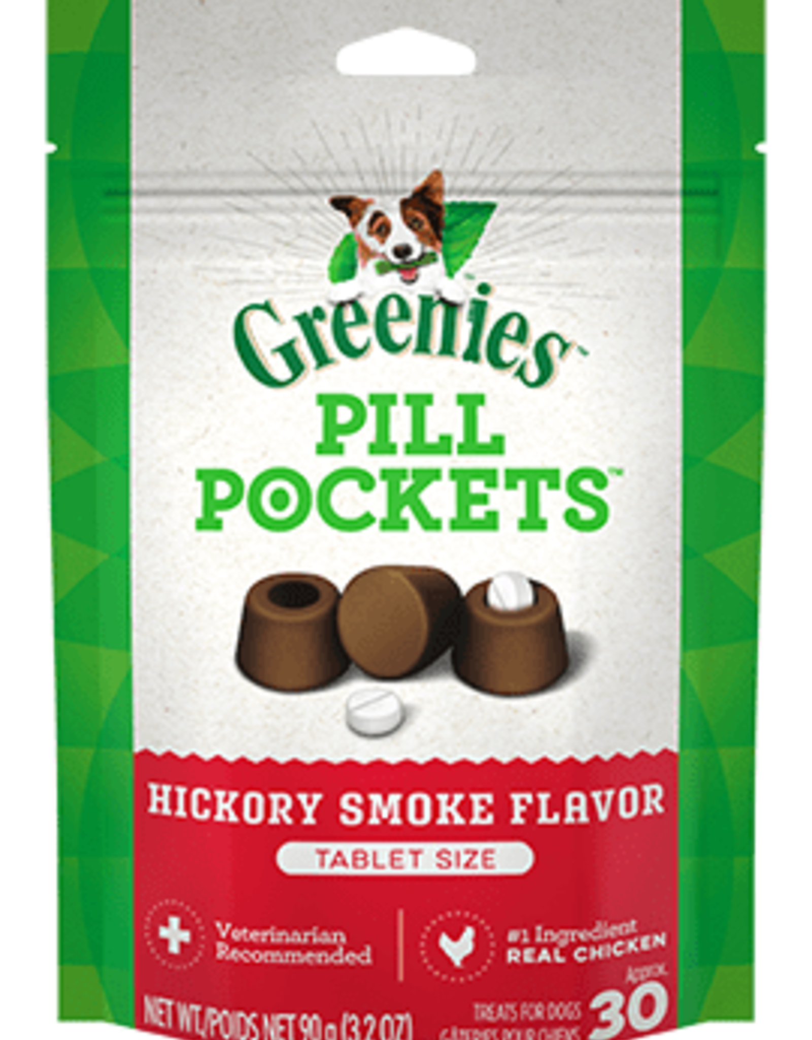 Greenies Greenies Pill Pockets Dog Treats Tablets Hickory Smoked - 3.2 oz (30 Treats)