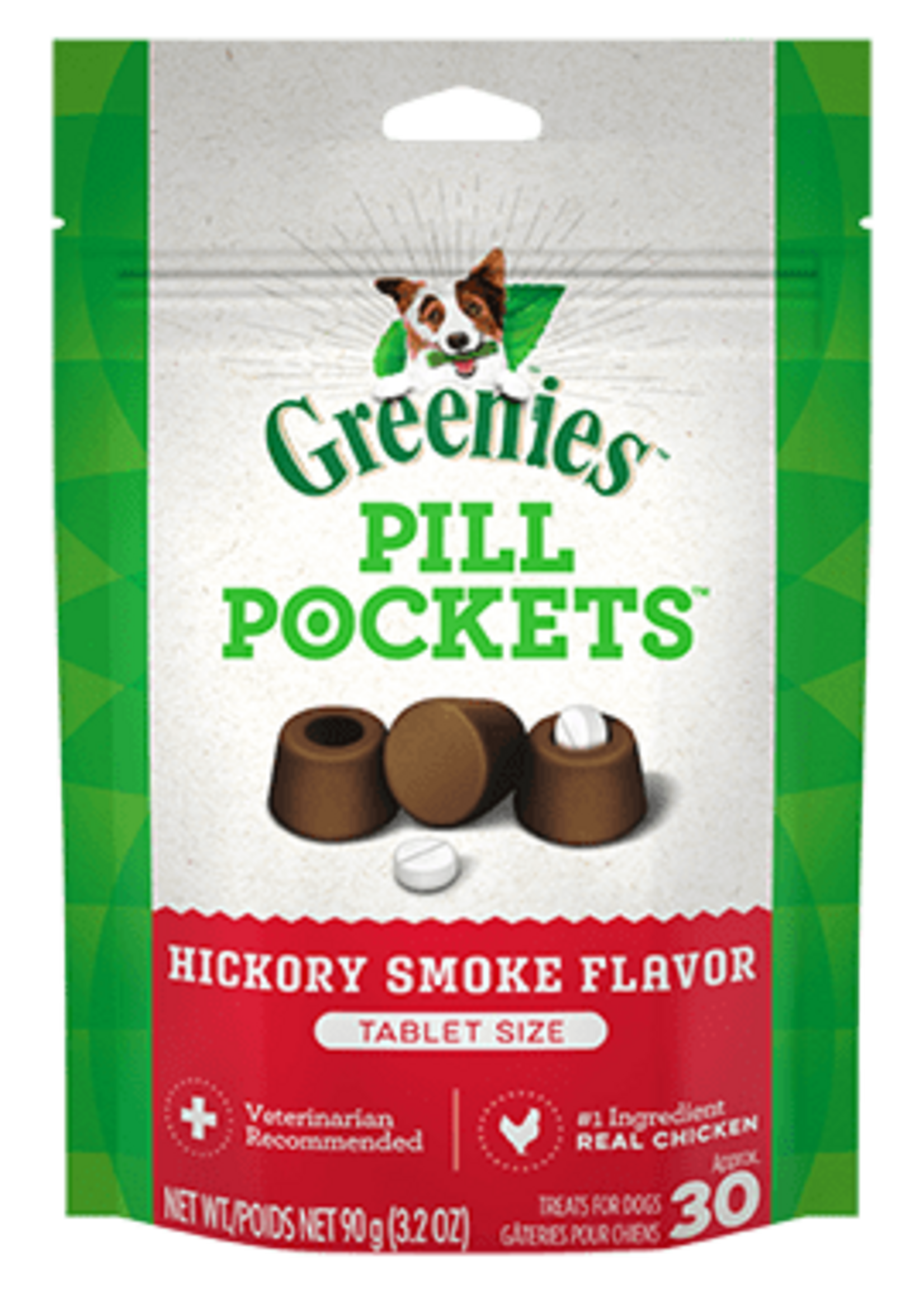 Greenies Greenies Pill Pockets Dog Treats Tablets Hickory Smoked - 3.2 oz (30 Treats)