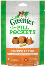 Greenies Greenies Feline Pill Pockets Cat Treats Chicken Flavor - 1.6 oz