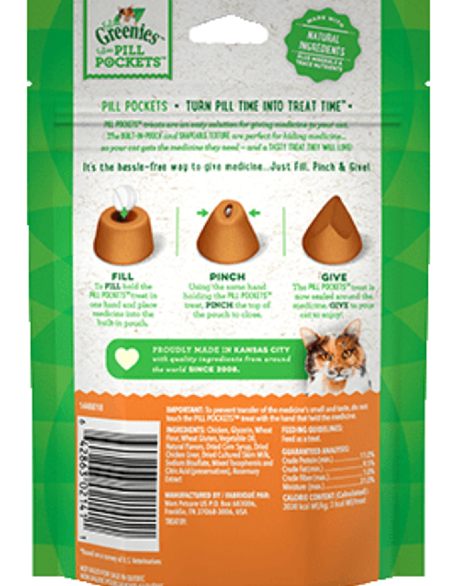 Greenies Greenies Feline Pill Pockets Cat Treats Chicken Flavor - 1.6 oz