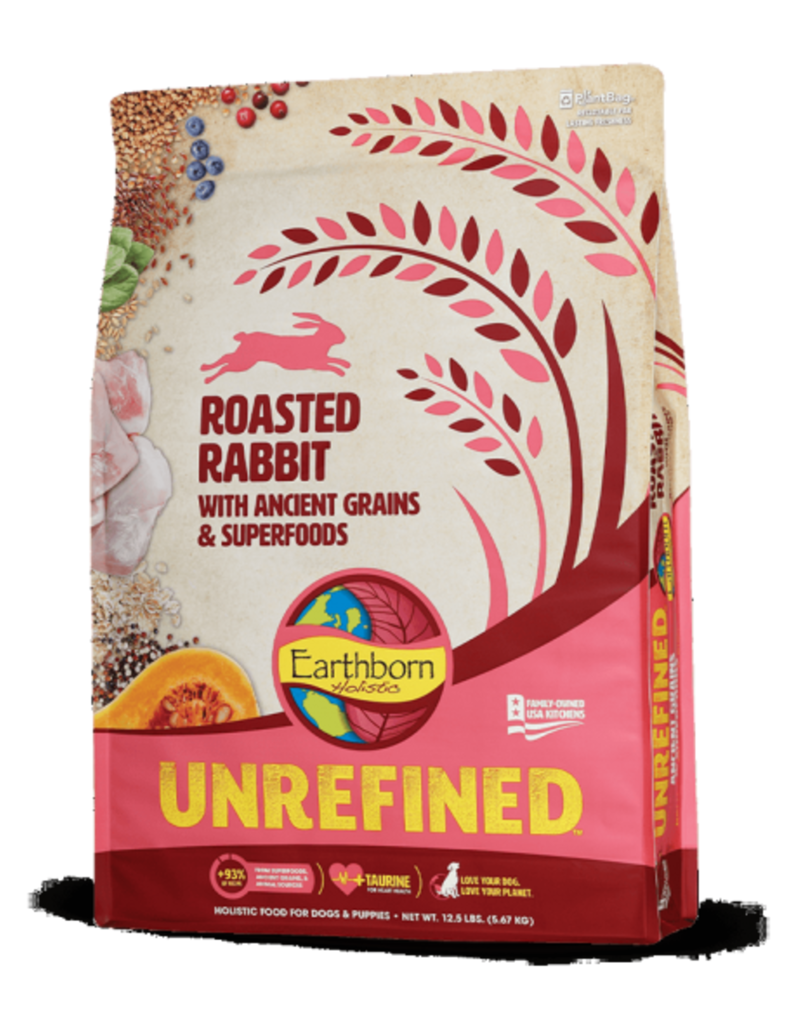 EARTHBORN EARTHBORN DOG UNREFINED ANCIENT GRAINS ROASTED RABBIT 4LBS