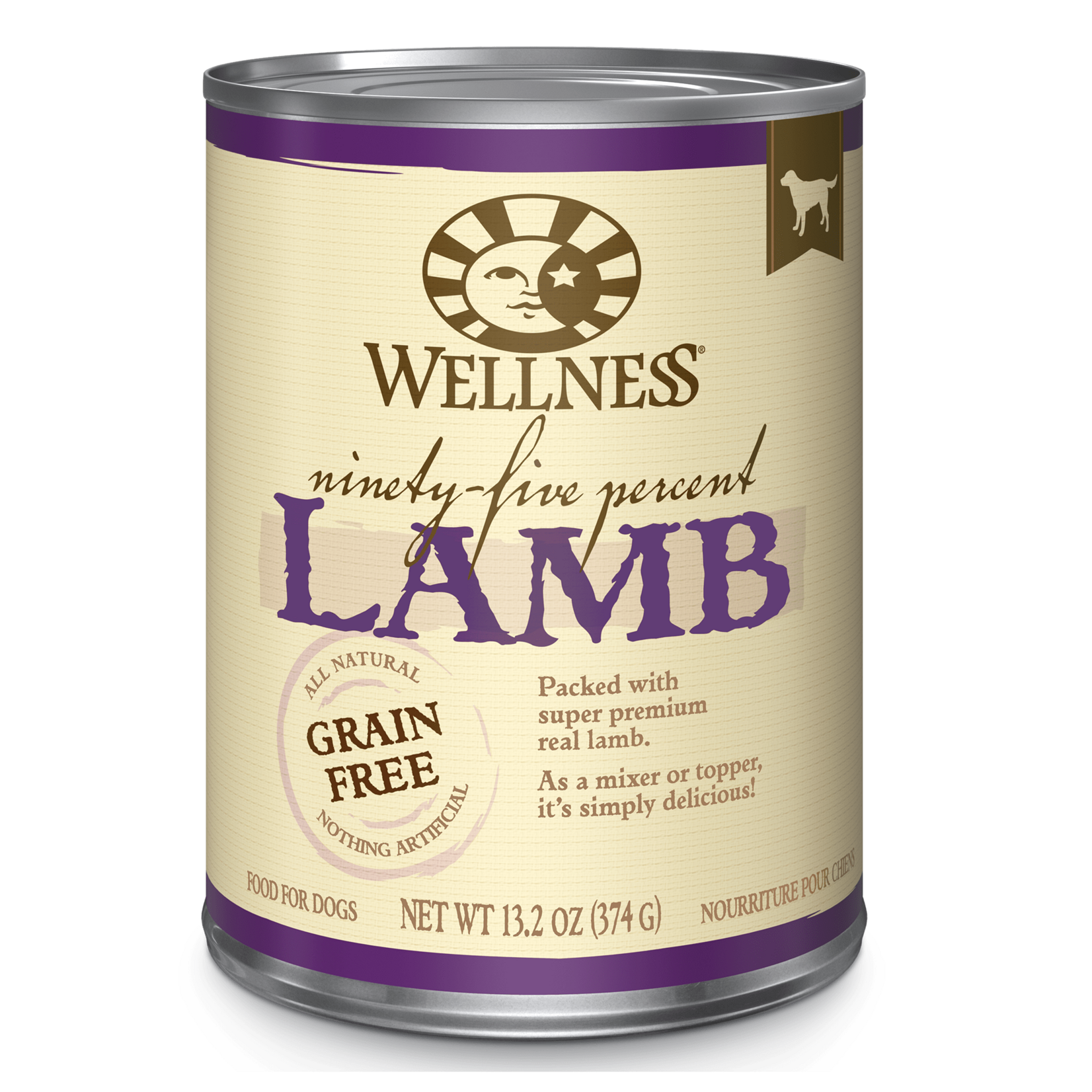 Wellness WELLNESS DOG CAN 95% LAMB 13.2OZ CASE OF 12