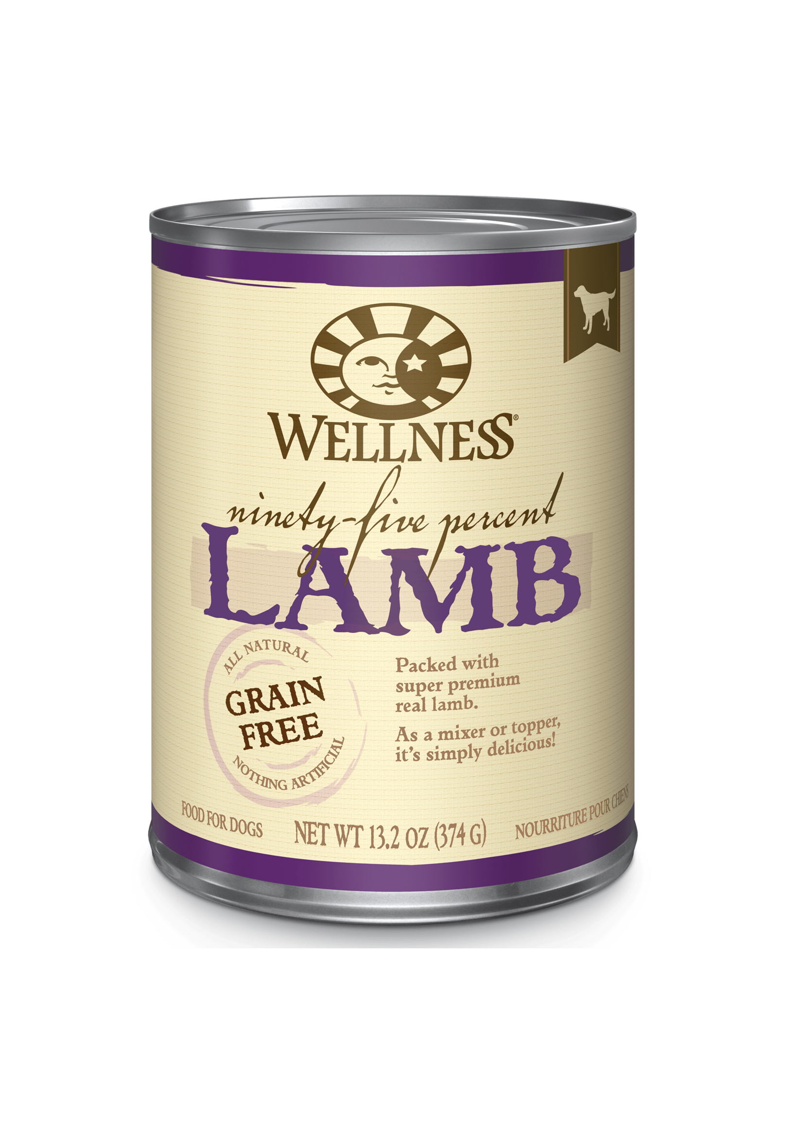 Wellness WELLNESS DOG CAN 95% LAMB 13.2OZ CASE OF 12