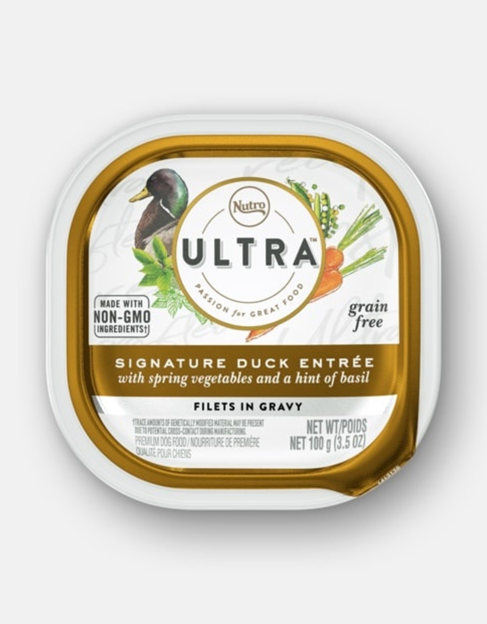 NUTRO PRODUCTS  INC. NUTRO ULTRA GRAIN FREE SIGNATURE DUCK ENTREE 3.5OZ TRAY CASE OF 24
