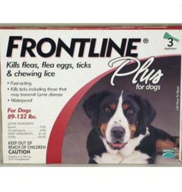 Frontline FRONTLINE PLUS DOG 3PK 89-132LBS XL
