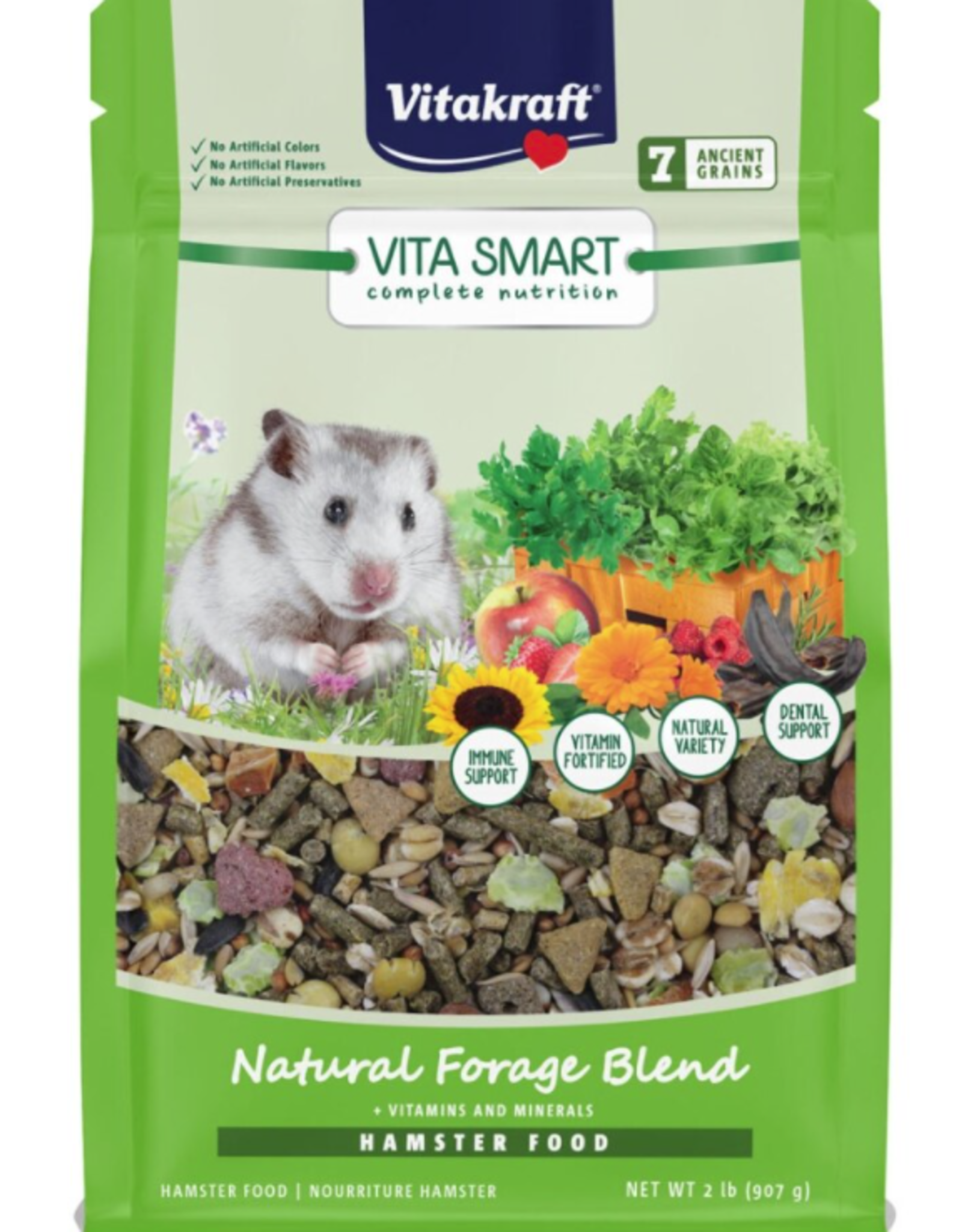 Vitakraft Sun Seed VITAKRAFT VITA SMART NATURAL FORAGE HAMSTER FOOD 2LBS