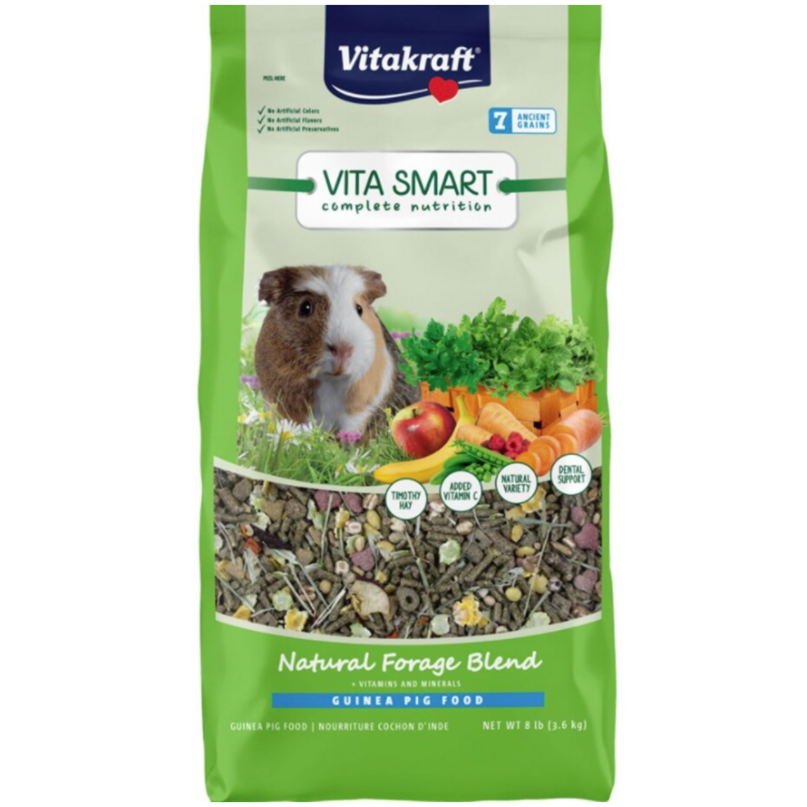Vitakraft Sun Seed VITAKRAFT VITA SMART NATURAL FORAGE GUINEA PIG FOOD 8LBS