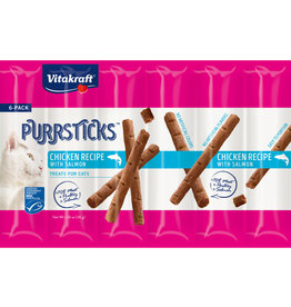 Vitakraft VITAKRAFT CAT PURRSTICKS SALMON 6PK