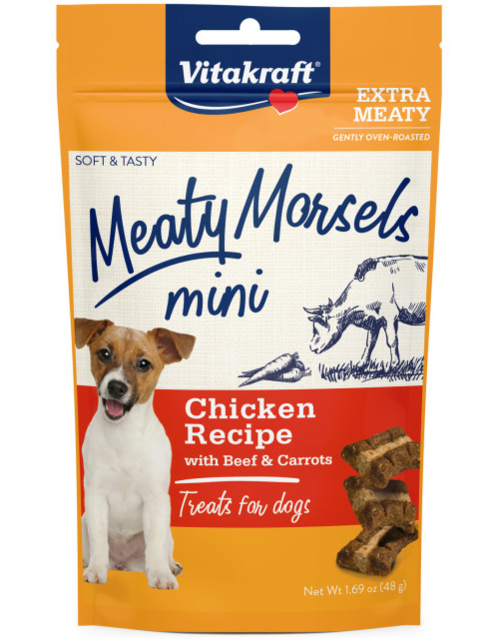 Vitakraft VITAKRAFT DOG MEATY MORSELS MINI BEEF & CARROTS