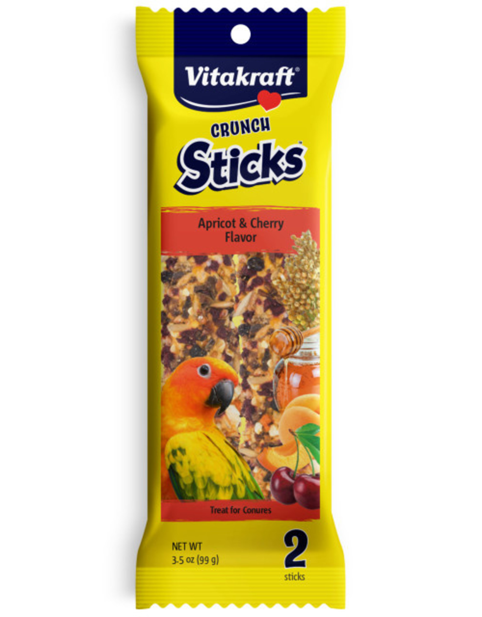 Vitakraft Sun Seed VITAKRAFT CONURE CRUNCH STICK APRICOT & CHERRY