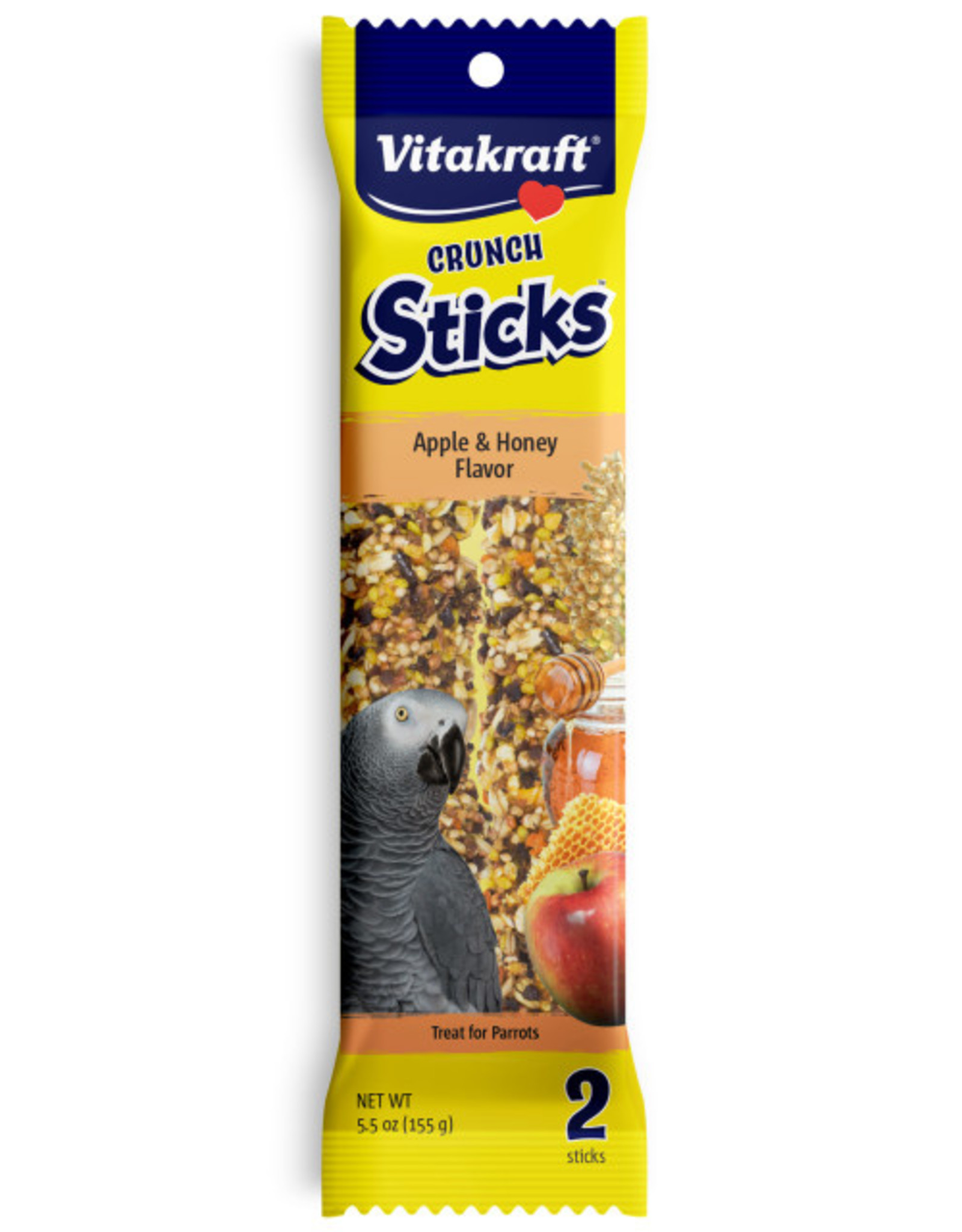 Vitakraft VITAKRAFT PARROT CRUNCH STICK APPLE & HONEY