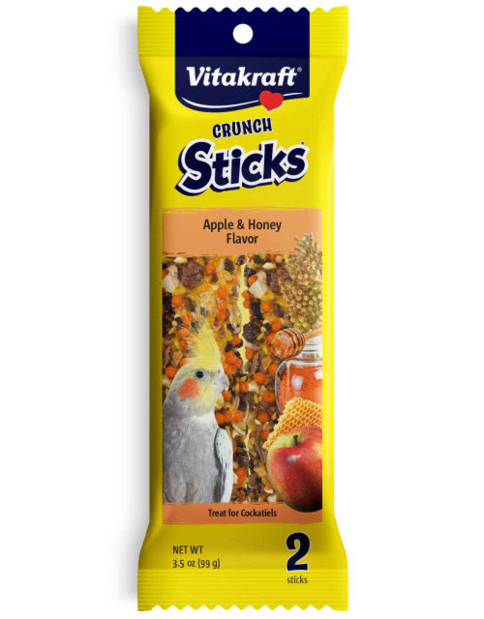 Vitakraft Sun Seed VITAKRAFT COCKATIEL CRUNCH STICK APPLE & HONEY