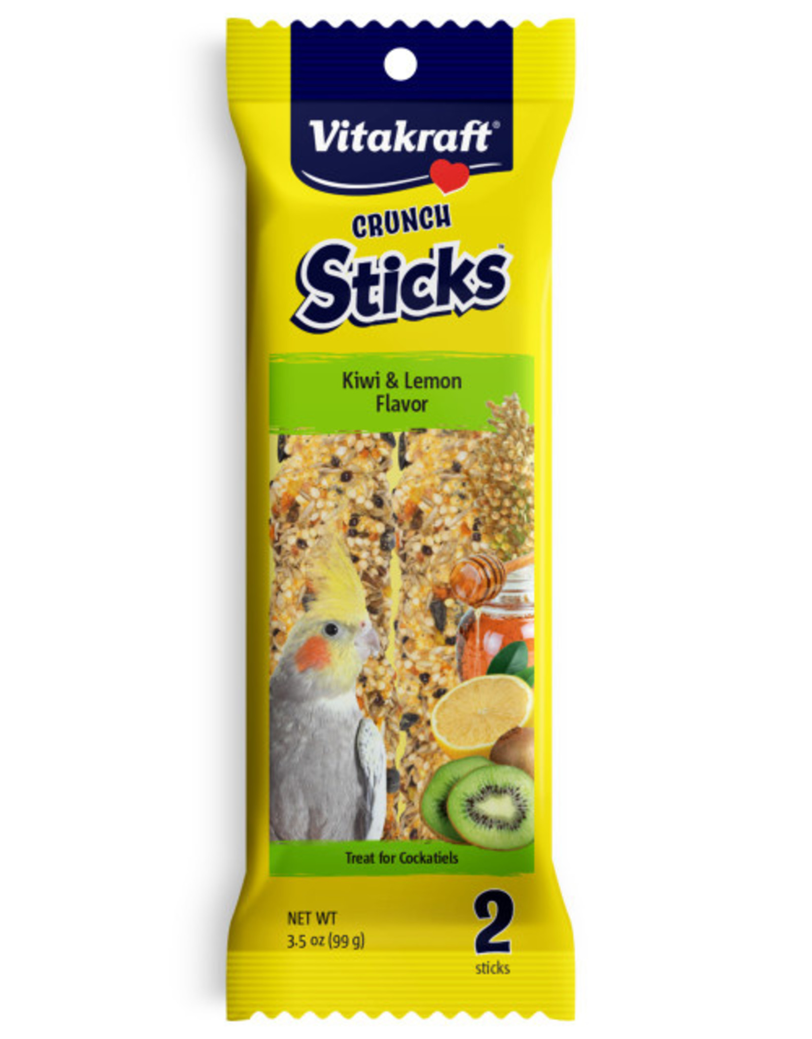 Vitakraft Sun Seed VITAKRAFT COCKATIEL CRUNCH STICK KIWI & LEMON