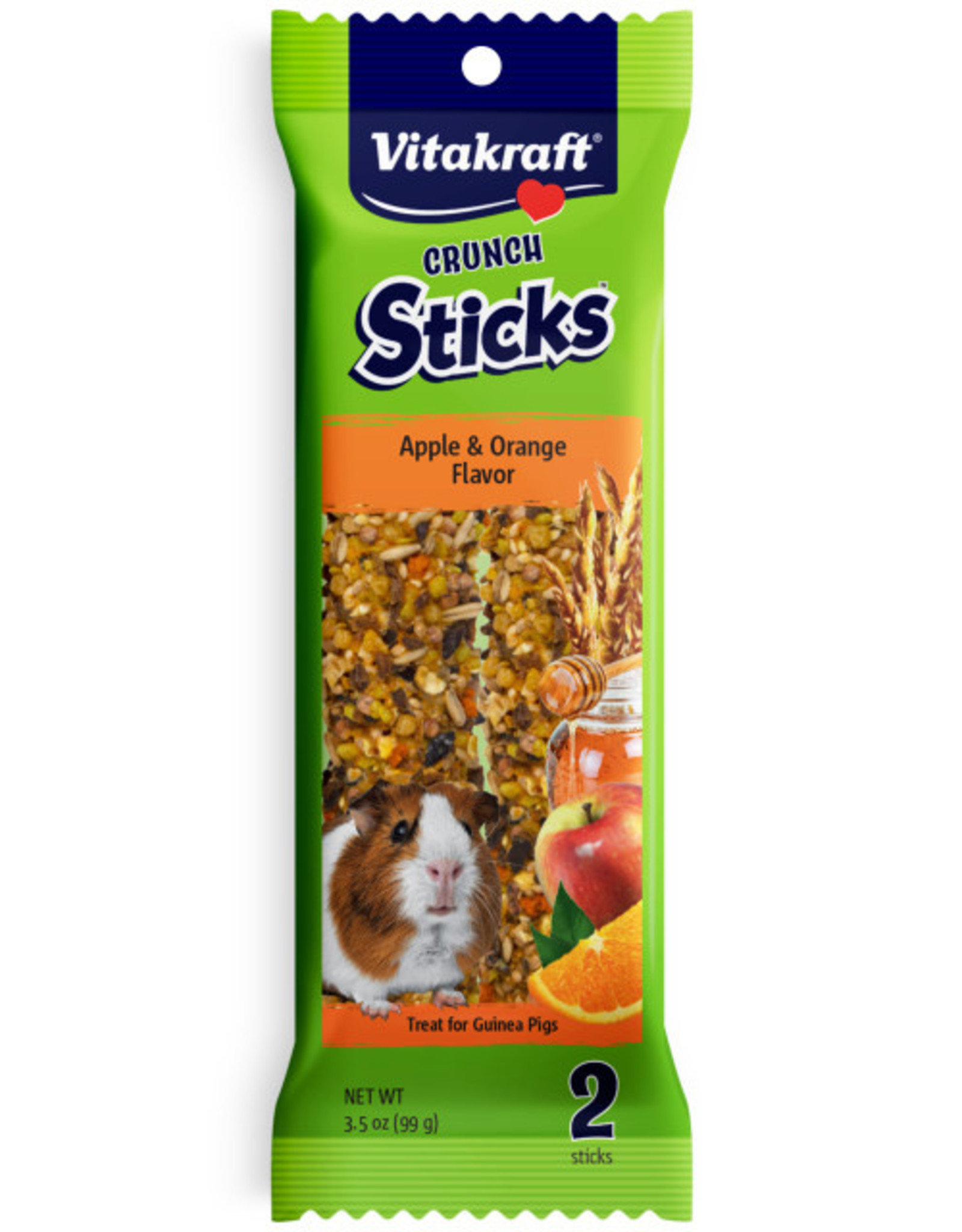 Vitakraft VITAKRAFT CRUNCH STICKS APPLE & ORANGE Guinea PIG 3.5OZ