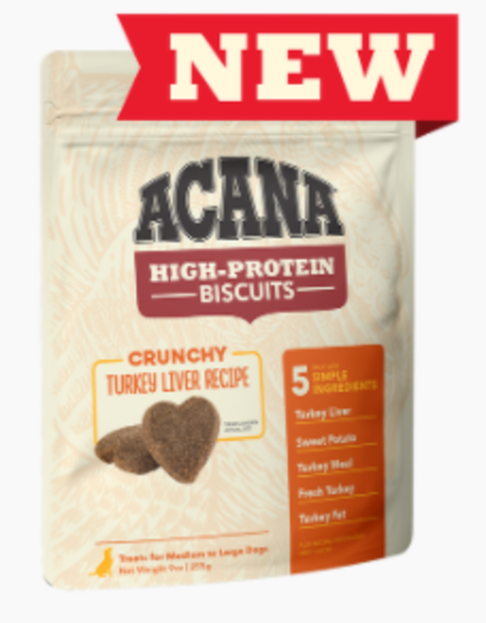 CHAMPION PET FOOD ACANA HIGH PROTEIN BISCUIT CRUNCHY TURKEY LIVER SMALL 9OZ