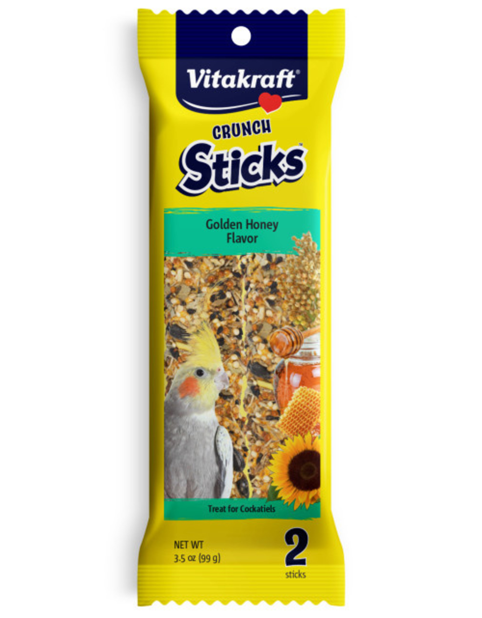 Vitakraft Sun Seed Vitakraft Crunch Sticks Cockatiel Treat - Golden Honey
