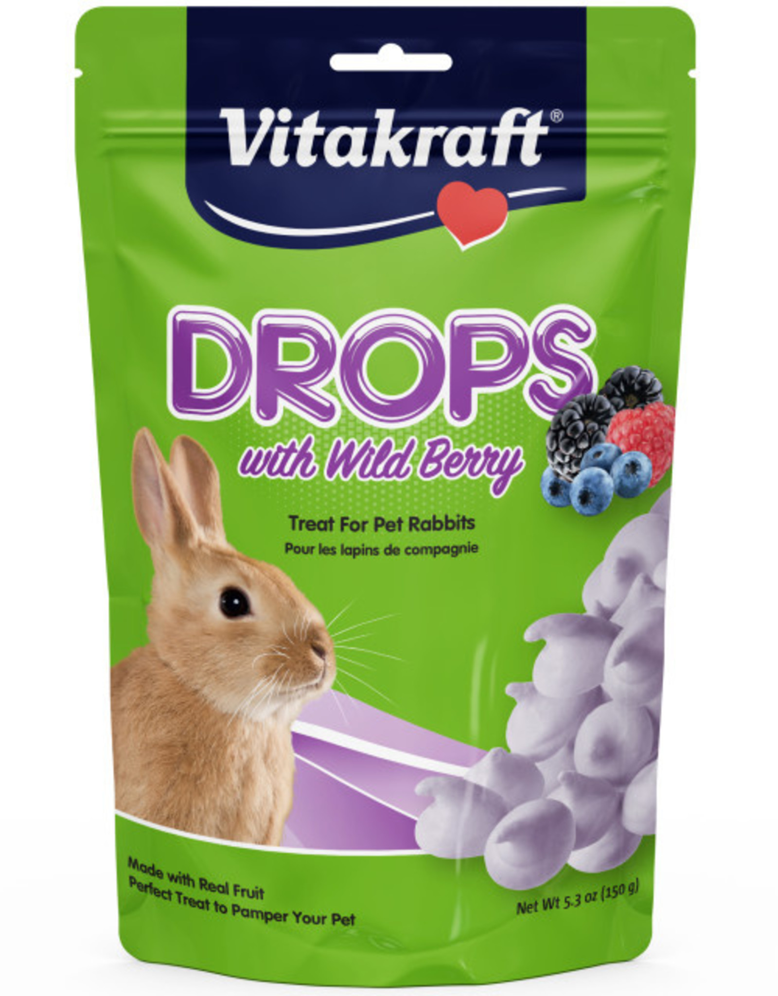 Vitakraft Sun Seed VITAKRAFT RABBIT WILDBERRY DROPS 5.3OZ