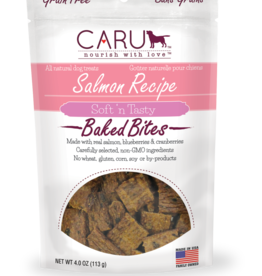 Caru Caru Soft n Tasty Salmon Recipe Baked Bites Dog Treats 4.0 Oz