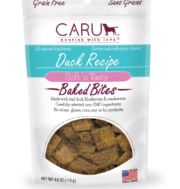 Caru Caru Soft n Tasty Duck Recipe Baked Bites Dog Treats 4.0 oz